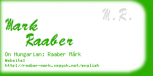 mark raaber business card